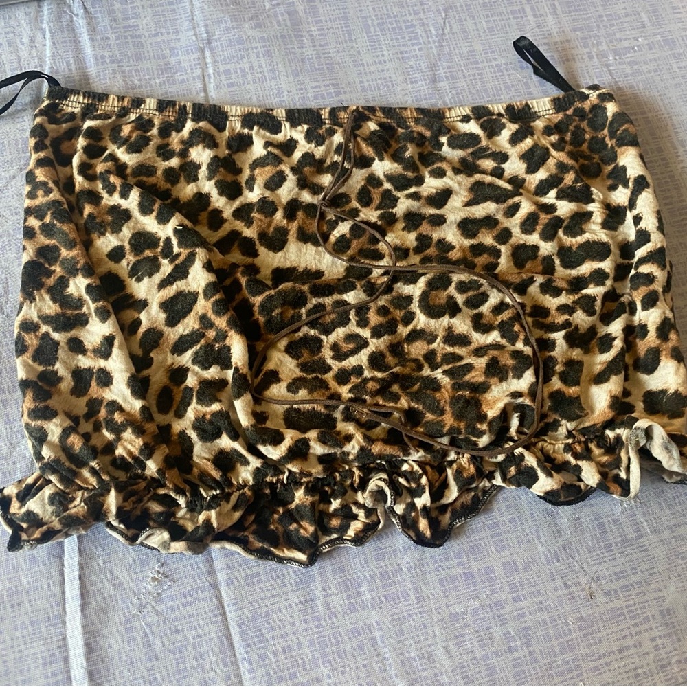 cheetah print papaya tube top!